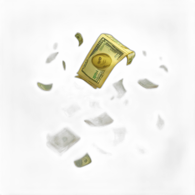 Money falling emoji