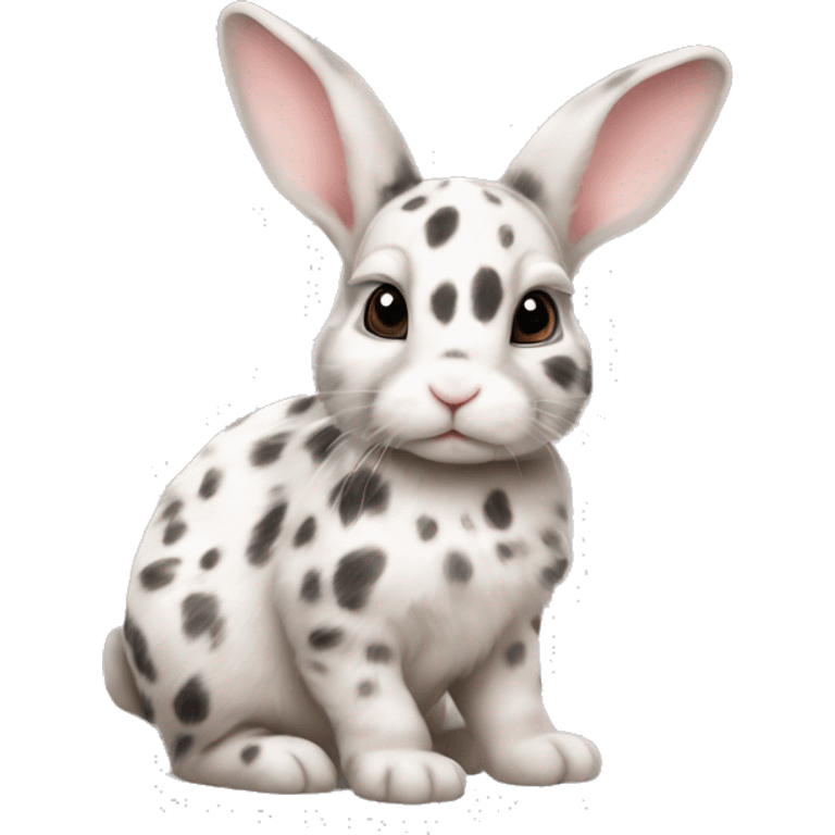 realistic baby bunny with spots emoji