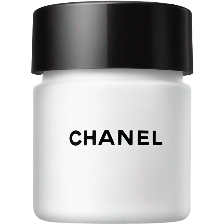 A circular white hand cream with the Chanel logo. emoji