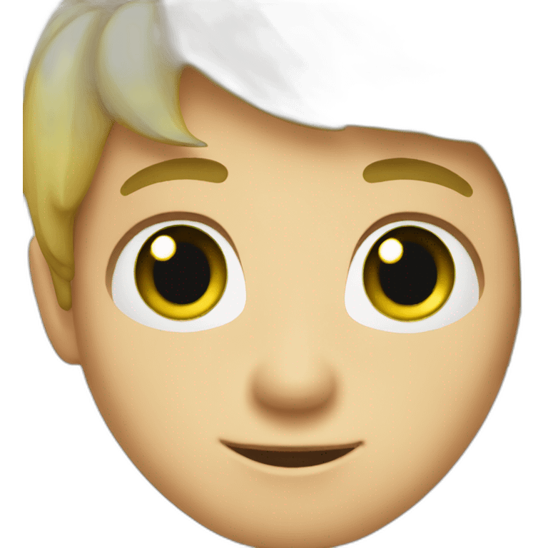 cute blond man green eyes emoji