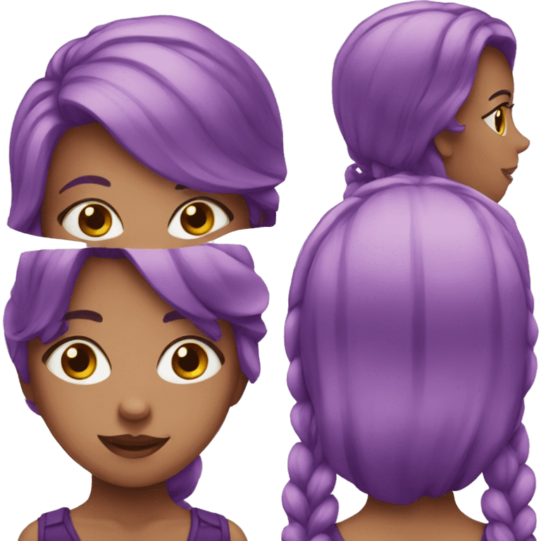 girl with purple hair emoji