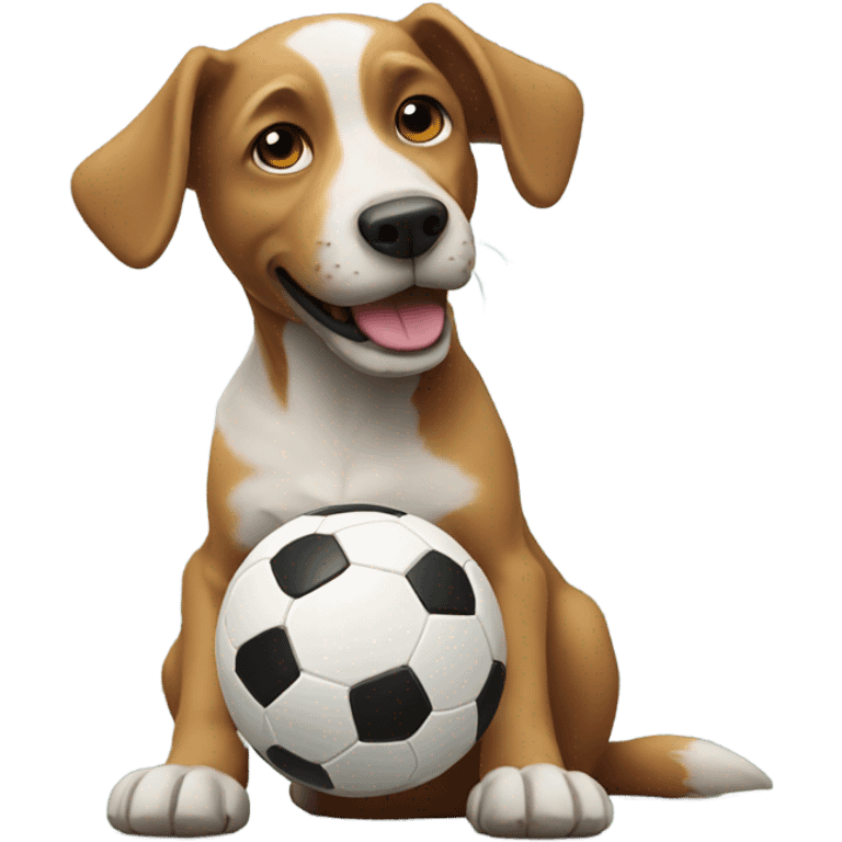 Dog and soccer emoji