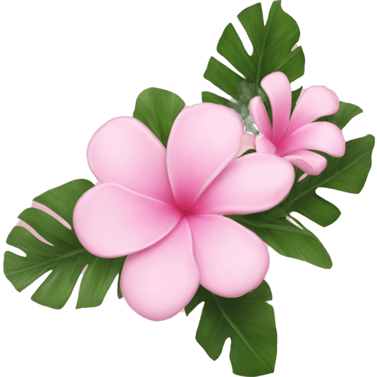 hawaiian flower light pink emoji