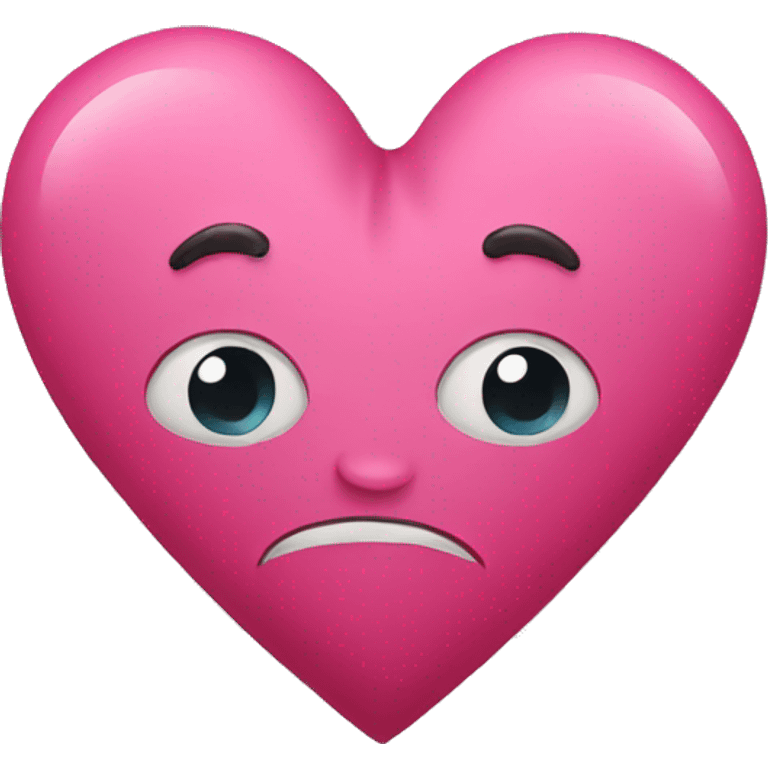 Heart with sad love emoji