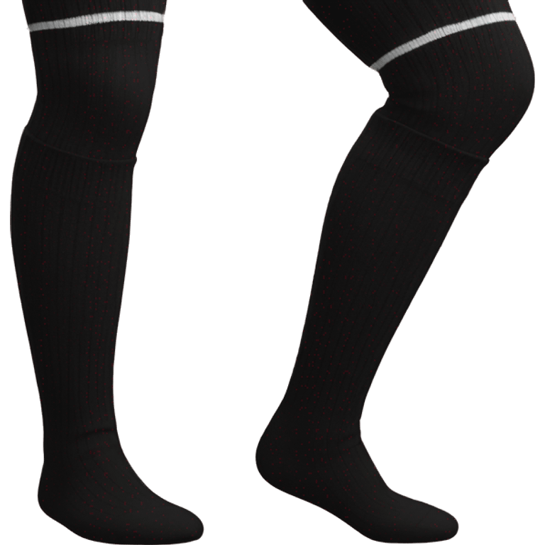 Just Plain Black over knee socks emoji