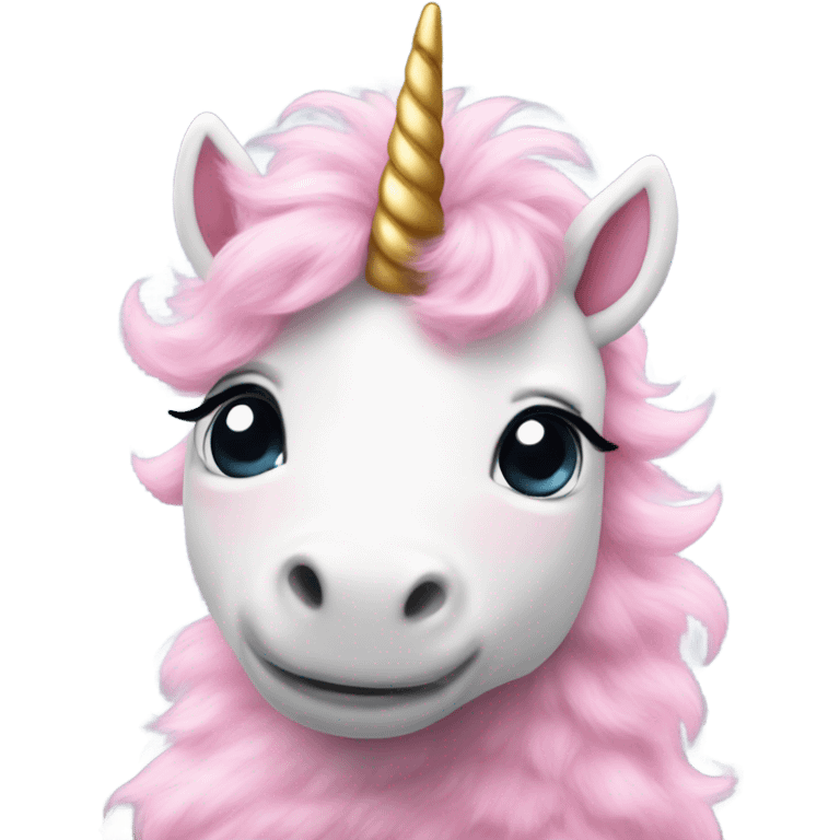 Pink fluffy unicorn ￼ emoji