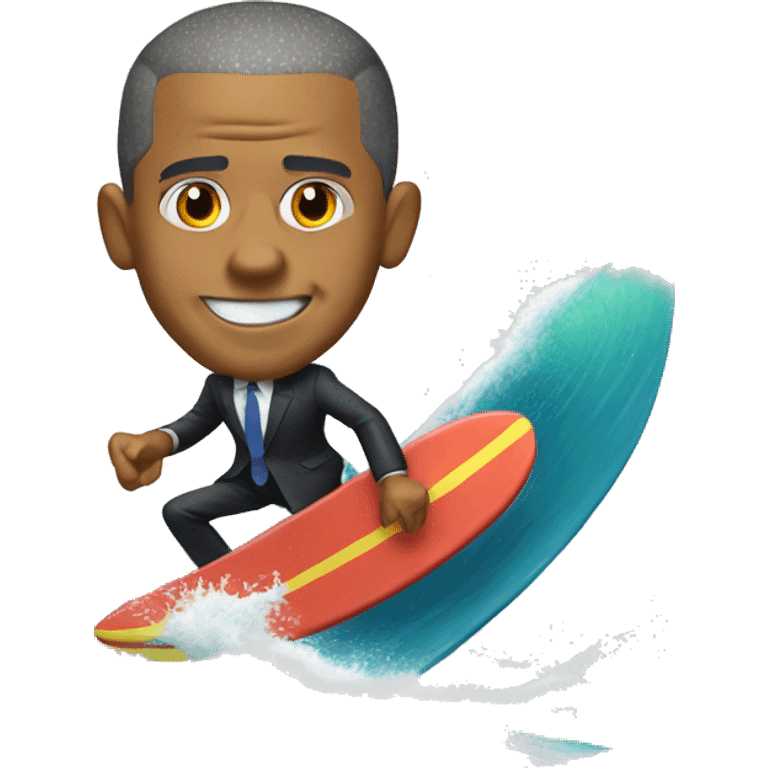 Barack Obama surfing  emoji