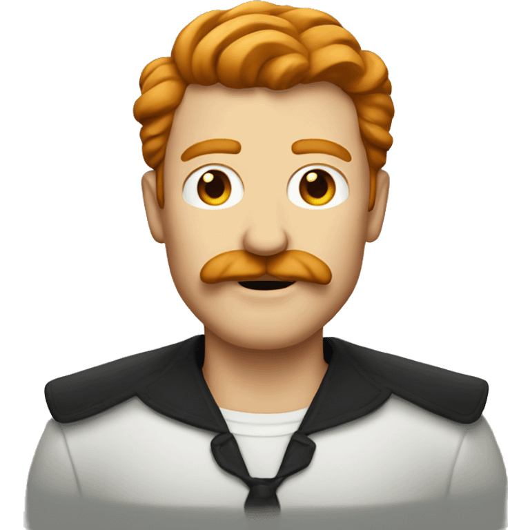 bold man with ginger mustache emoji