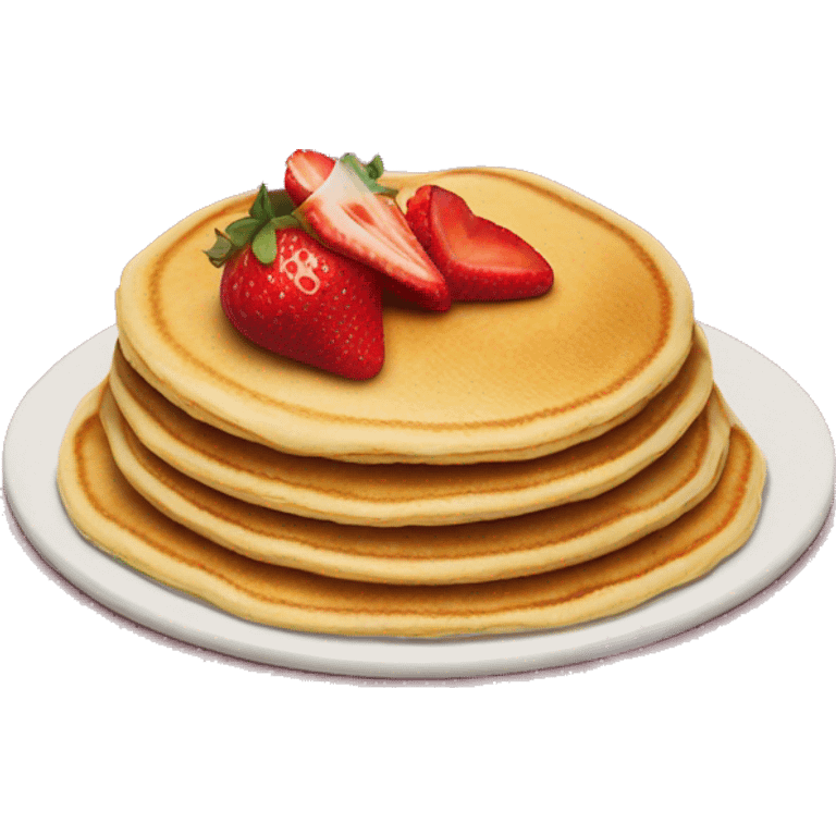 Pancakes with strawberry on top emoji