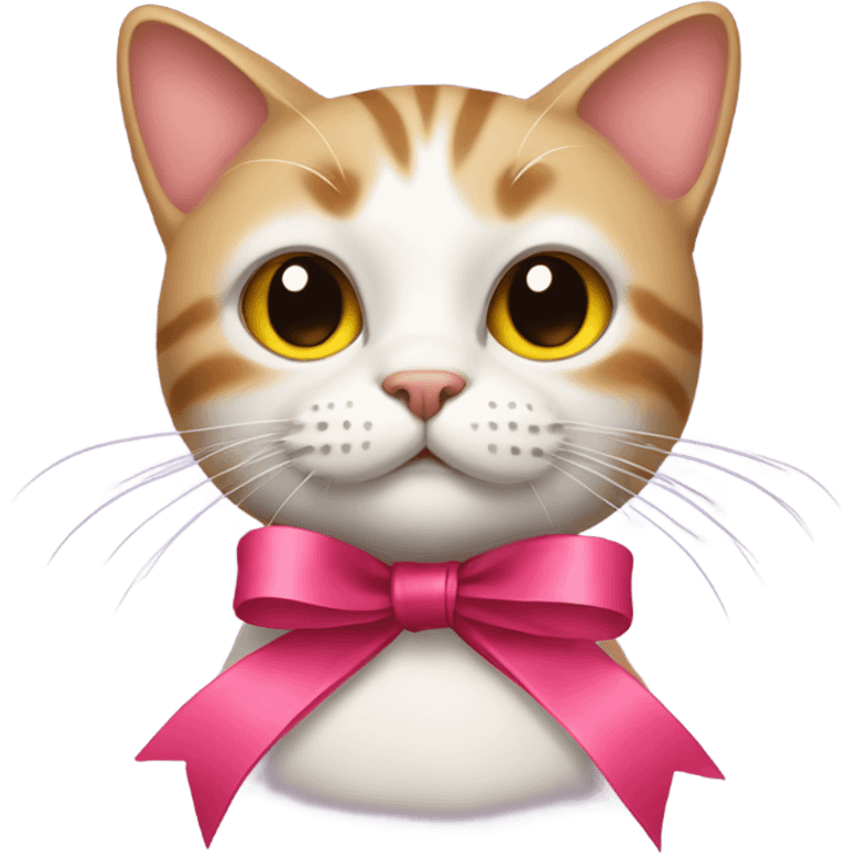 Cat with ribbon emoji