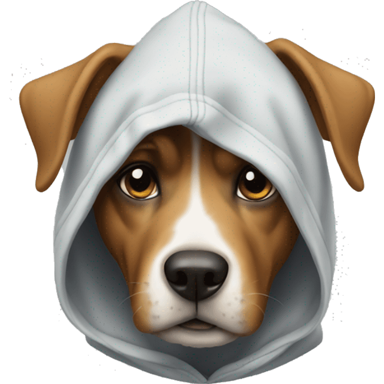 Dog wearing a hoodie emoji