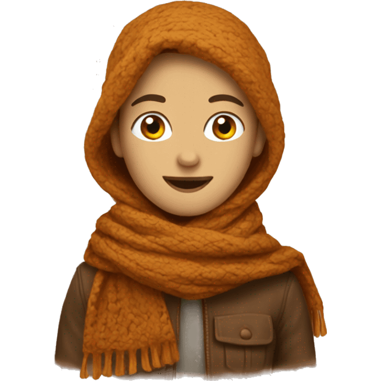 brown autumn scarf emoji