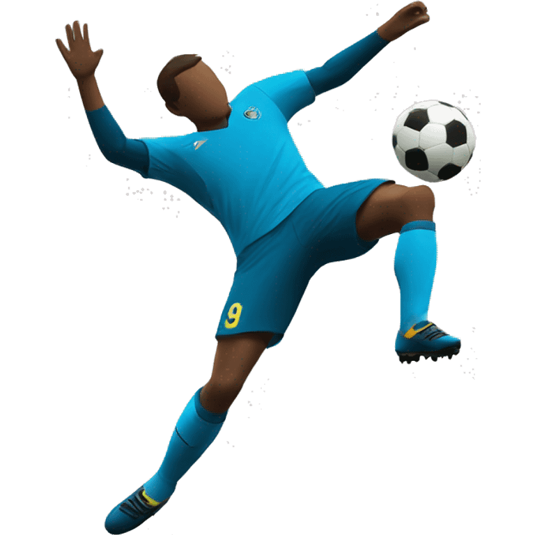 Soccer player bicycle kick emoji