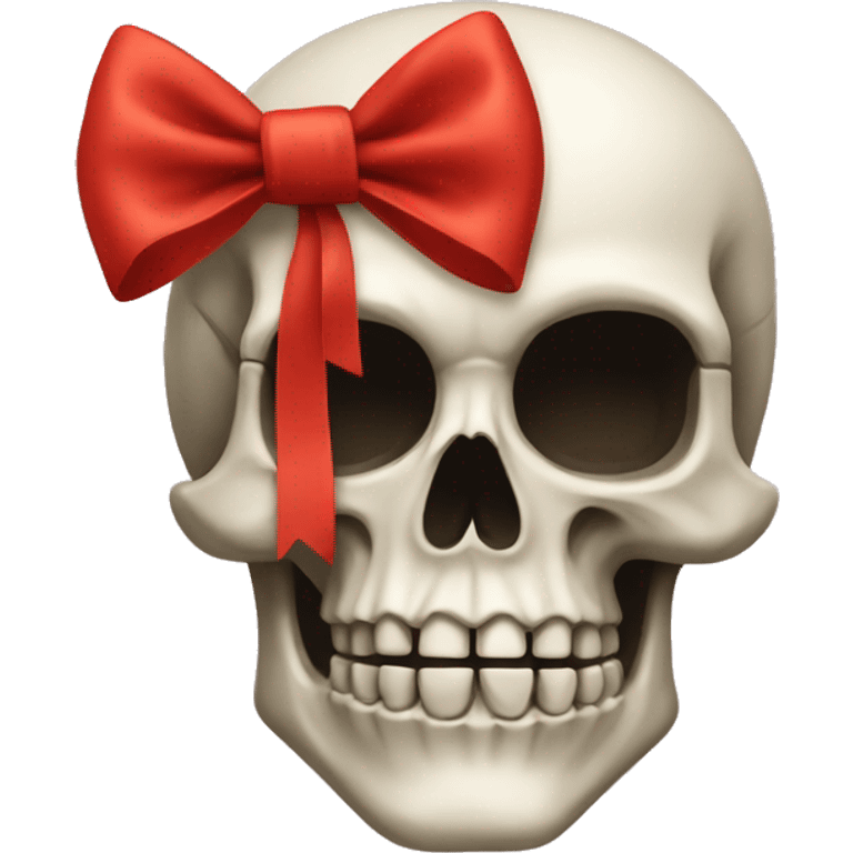 Skull with bow emoji