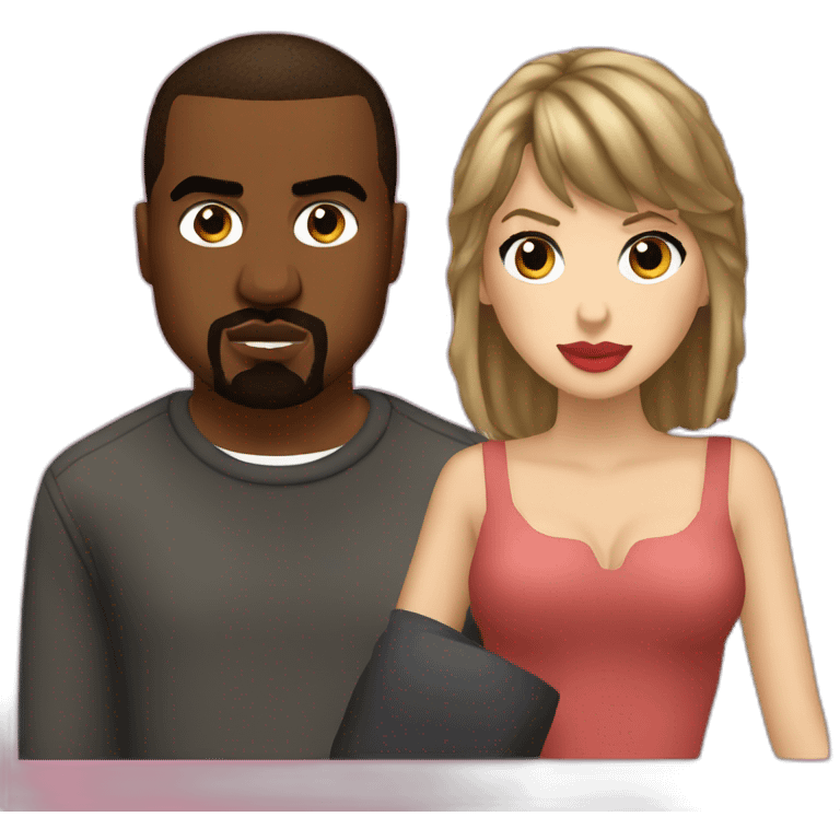 Kanyewest and Taylor Swift  emoji