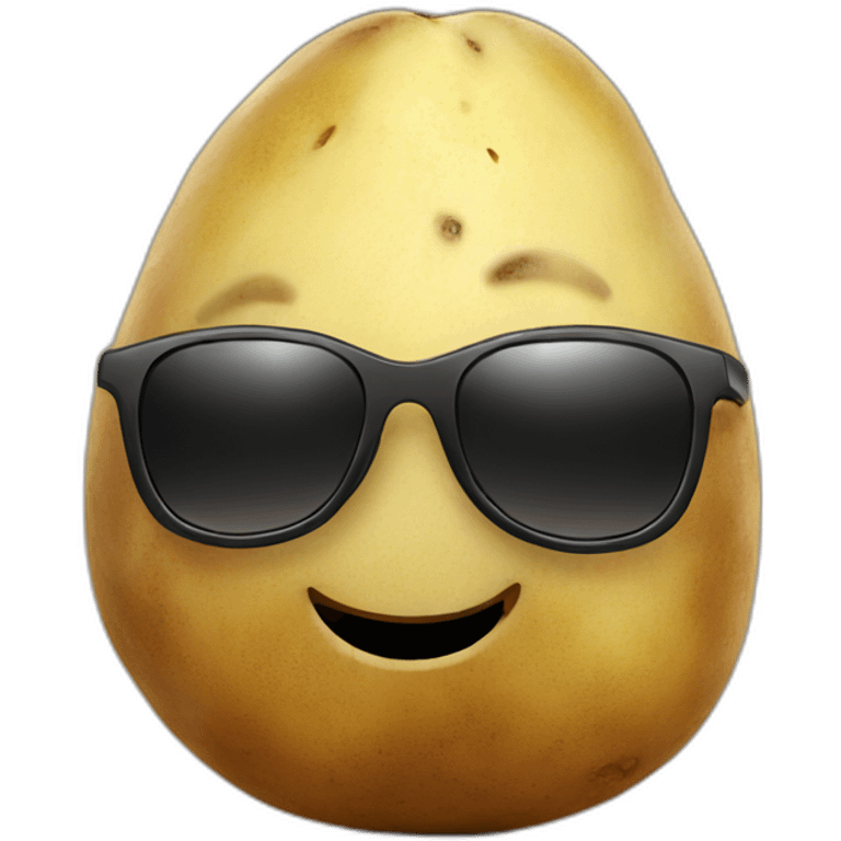 potato with sunglasses emoji