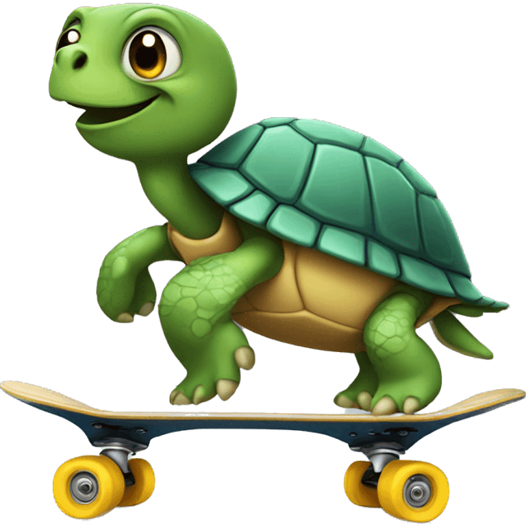 turtle on a skateboard  emoji