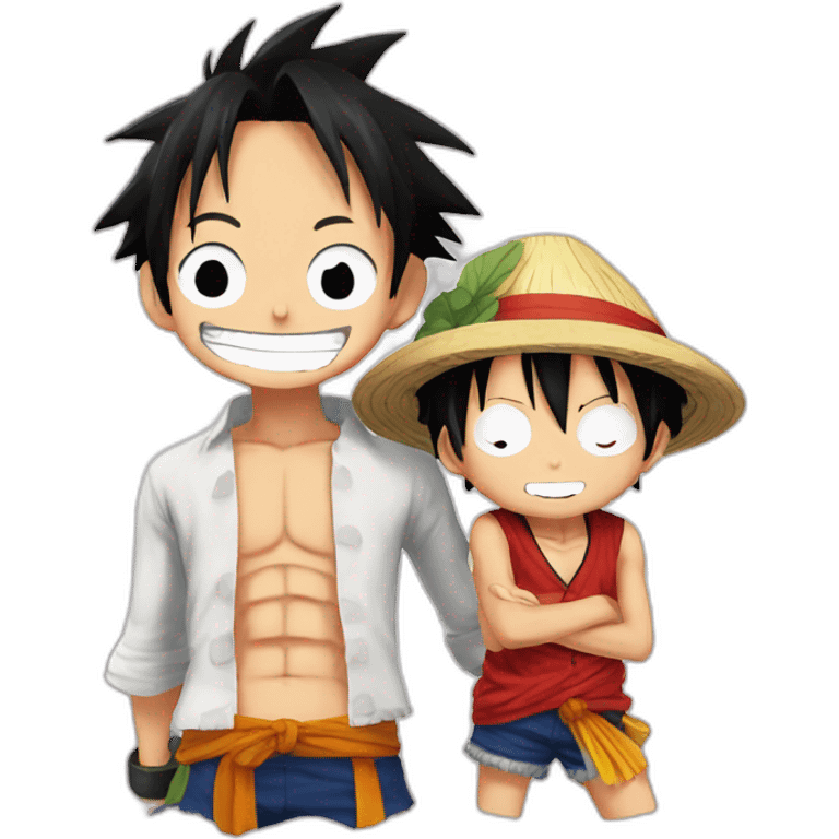 Luffy With sukuna emoji