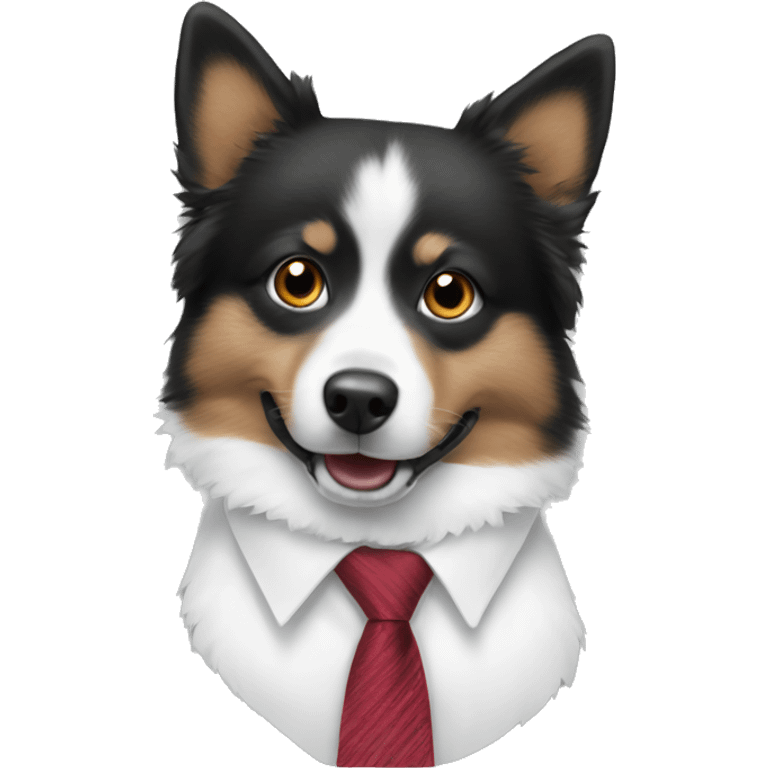 Spitz in a tie emoji