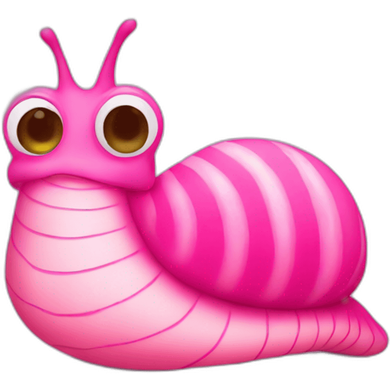 Pink slug with bikini emoji