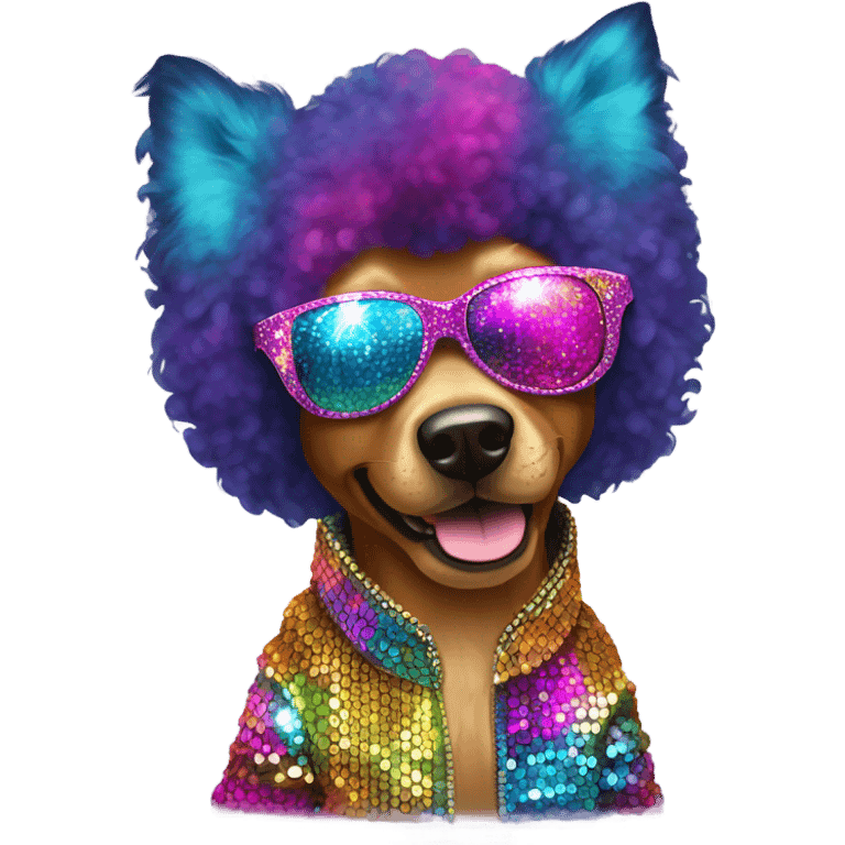 Disco dog emoji