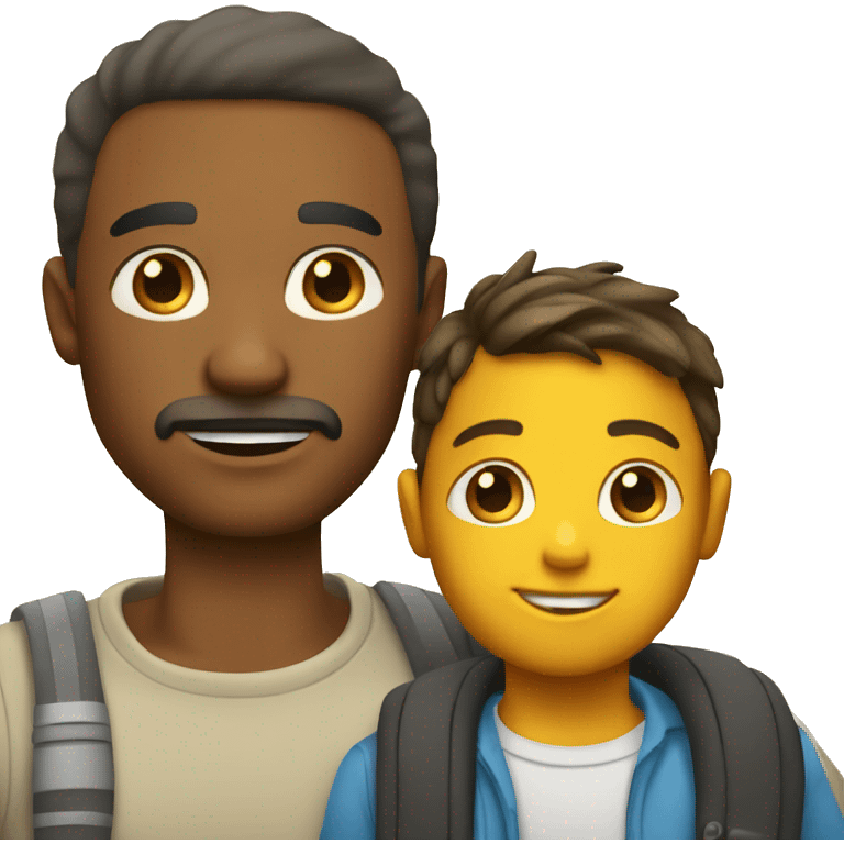 dad with kid emoji yello skin emoji