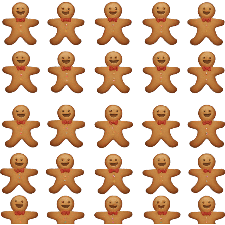 A simple gingerbread man  emoji