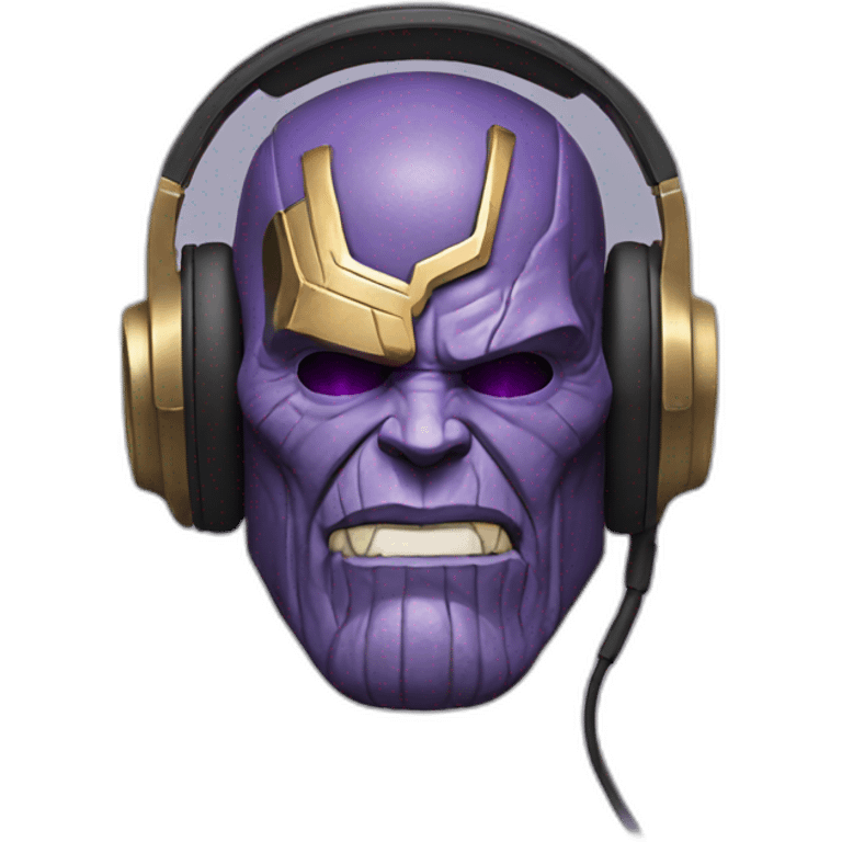 thanos with headphones emoji