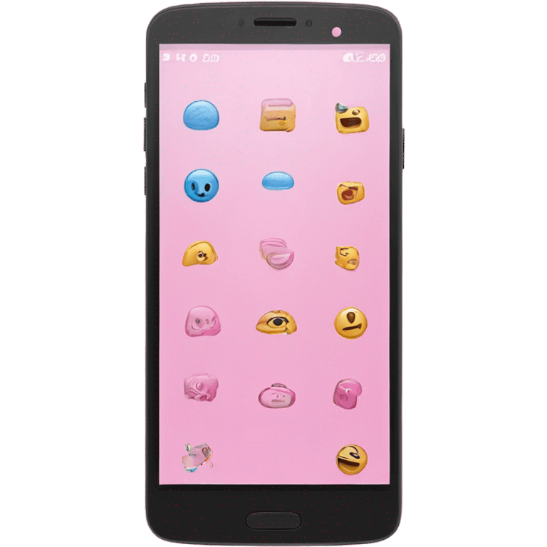 Pink phone emoji