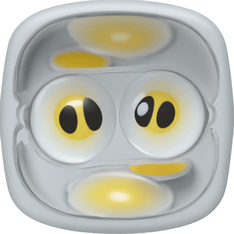 disposable left and right prescription contact lens case emoji