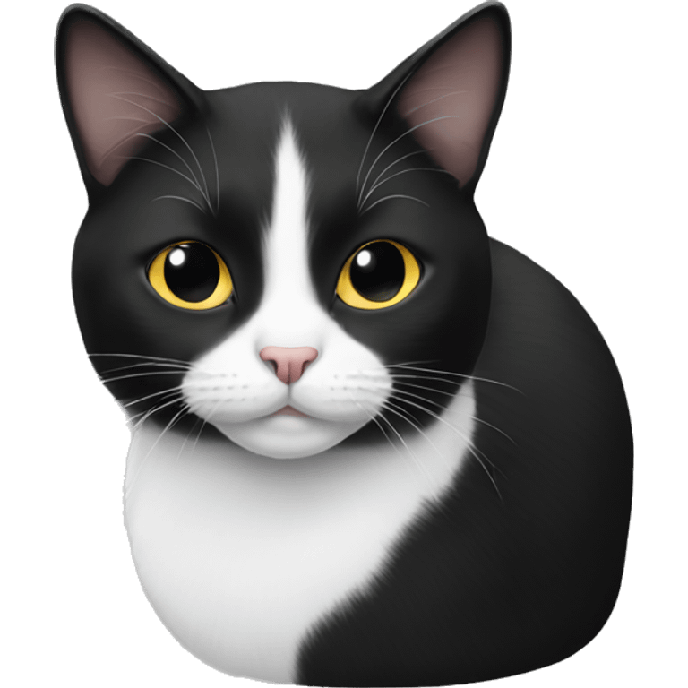 Black and white cat emoji