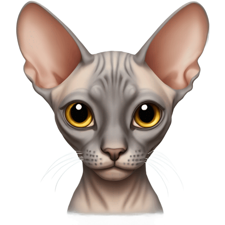 Sphynx cat closed one eye emoji