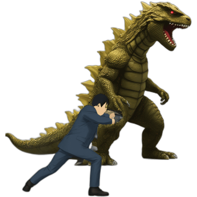 gojo satoru vs Godzilla emoji