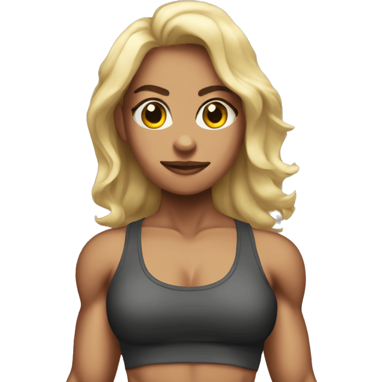 Muscle girl emoji