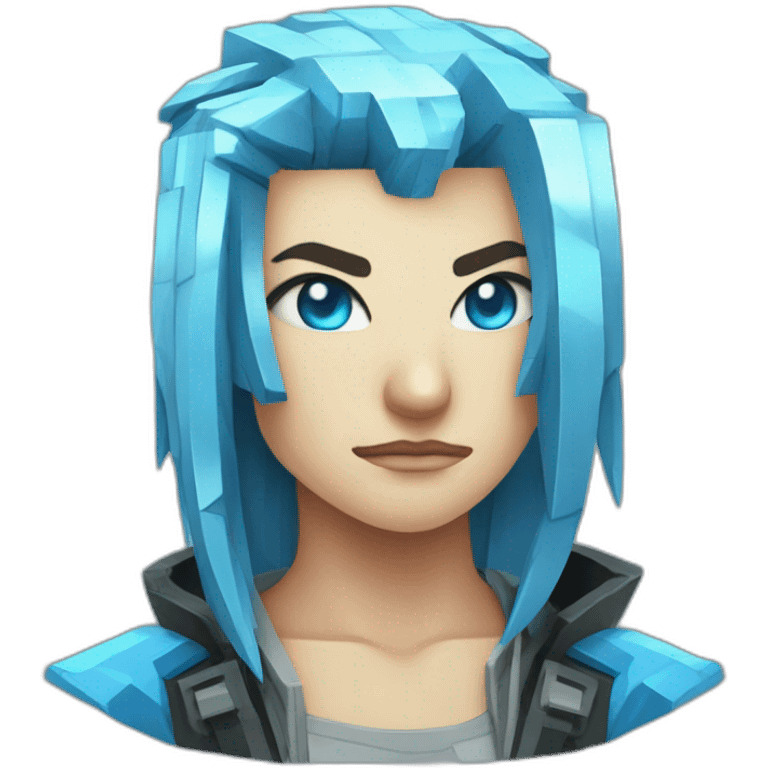 Minecraft Articuno Cyberpunk Head emoji