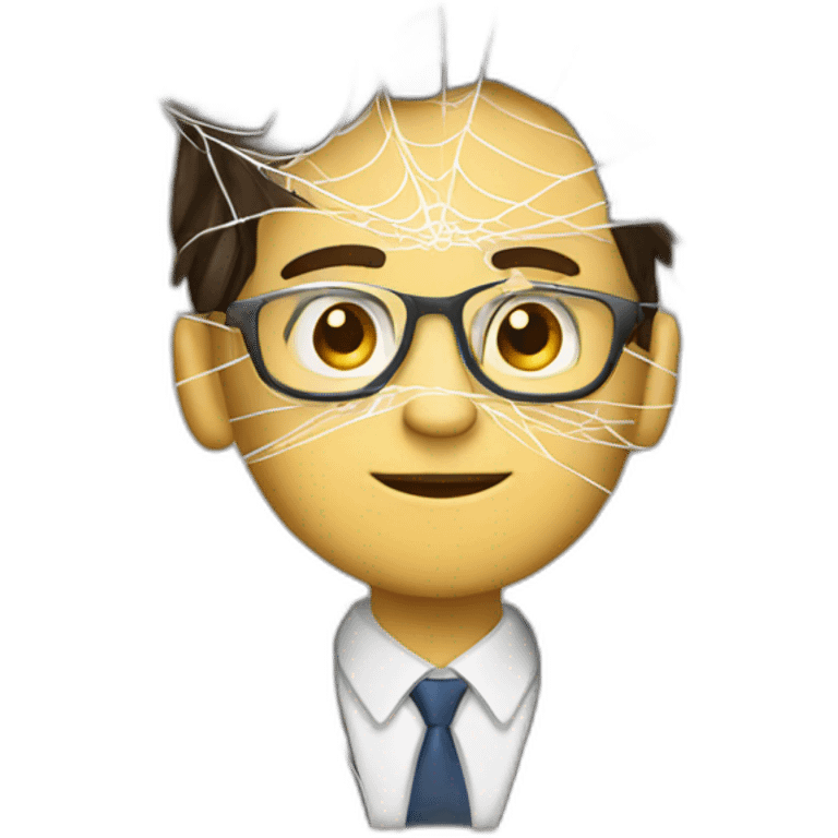 attorney stuck in a spiderweb emoji