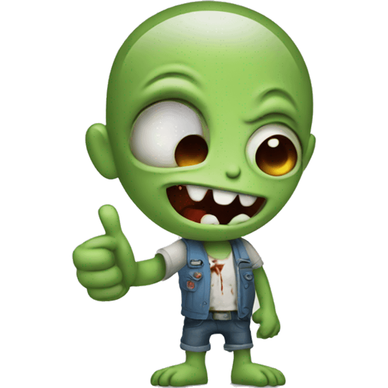 Cute zombie thumbs up emoji