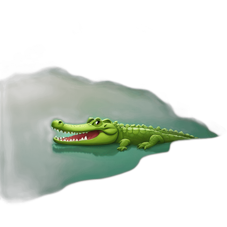 Crocodile dans un lacs emoji