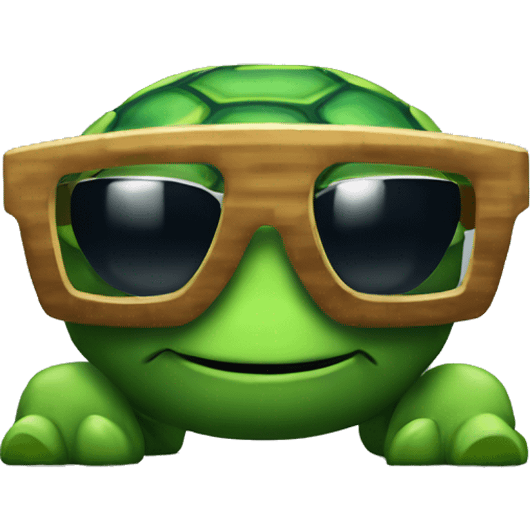 pixel turle with pixel sunglasses emoji