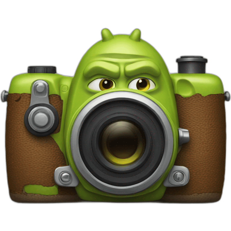 Camera with shrek emoji