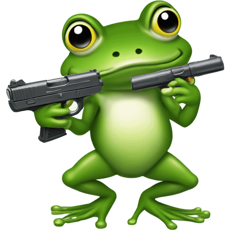 Frog shooting  emoji