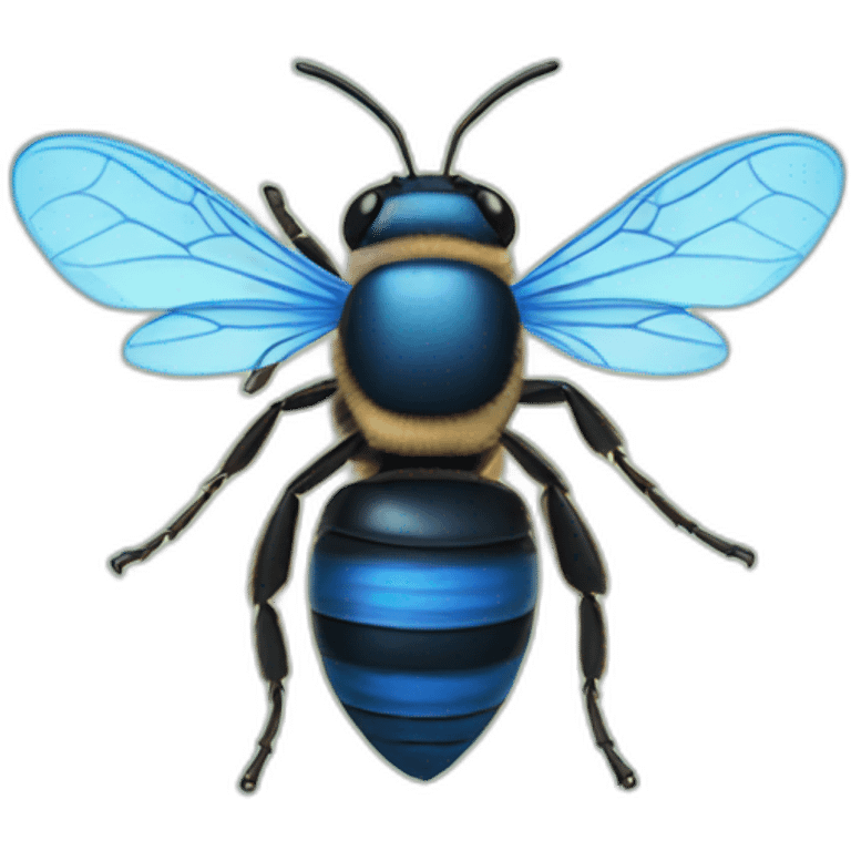 blue bee emoji