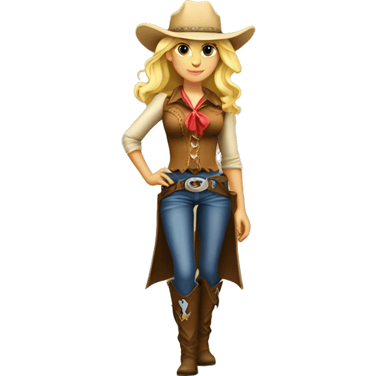 Cowboy blonde girl emoji