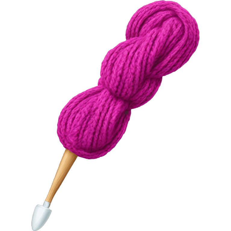 Crochet hook and yarn emoji