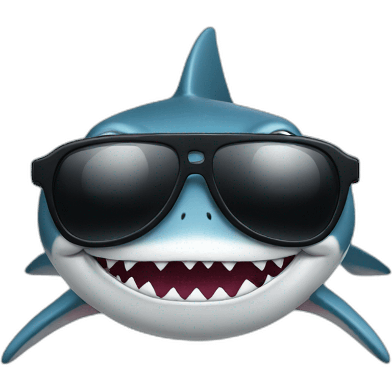 Shark with sunglasses  emoji