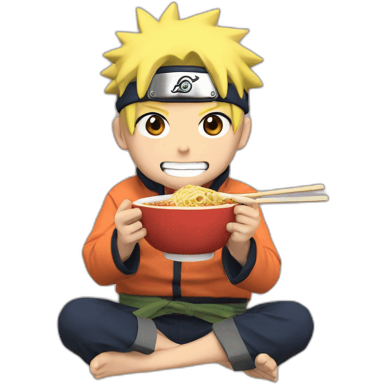 Naruto eating ramen emoji