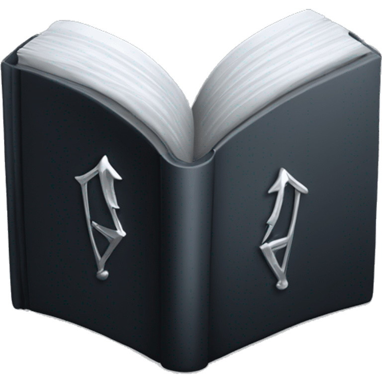 dark book with silver design  emoji