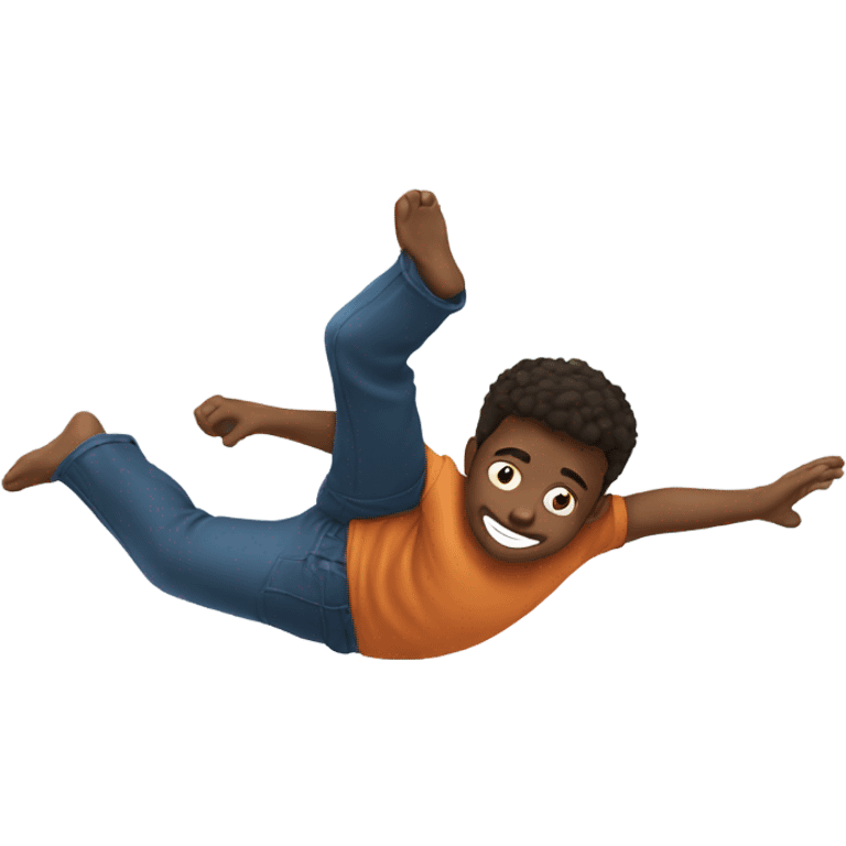 boy doing a backflip emoji