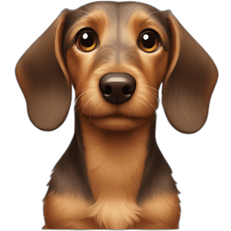 Wire-haired Dachshund face emoji