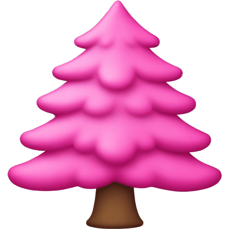 Pink Christmas tree emoji